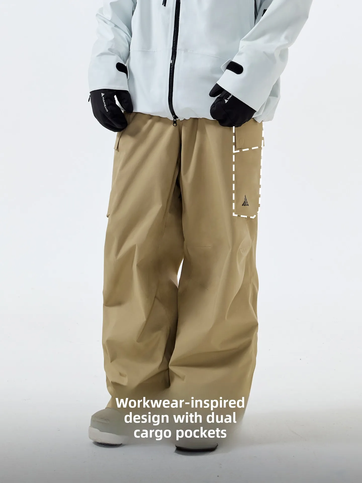 سراويل تزلج نانند للسيدات خفيفة الوزن 3 لتر مقاومة للماء احترافية لإزالة الرطوبة سراويل تزلج فضفاضة للرجال