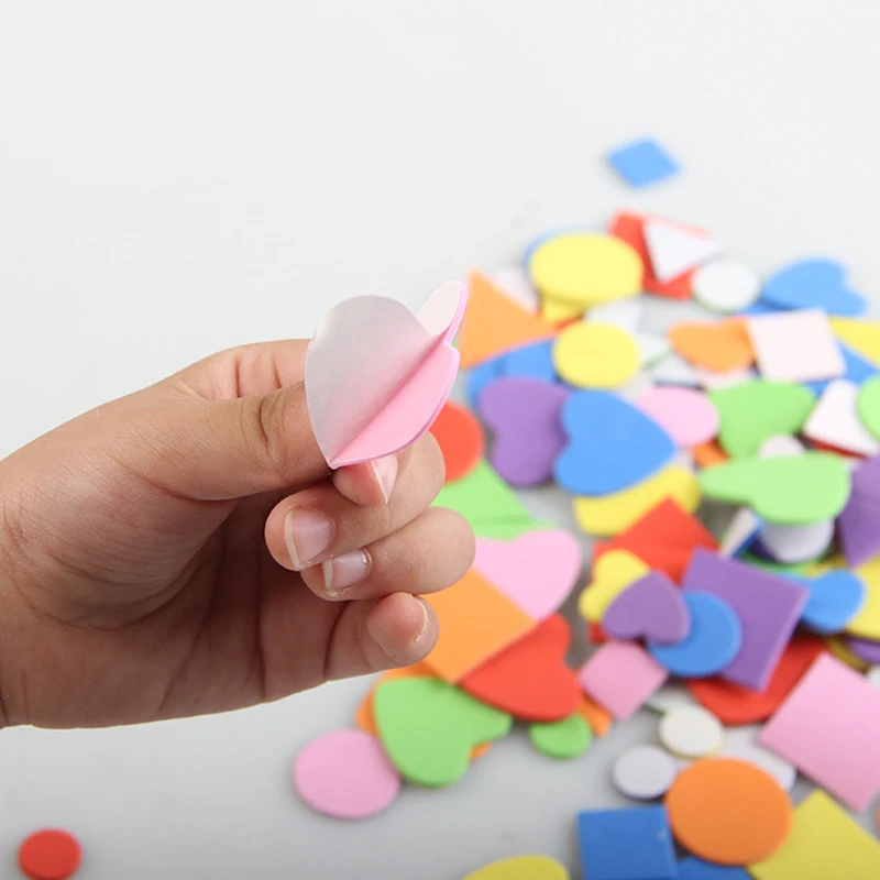 الأطفال الحرف اليدوية اللعب ثلاثية الأبعاد إيفا ملصقات ذاتية اللصق الكرتون الحيوان عدد ستار القلب مركبة الحرفية ملصق أطفال لتقوم بها بنفسك هدية TMZ