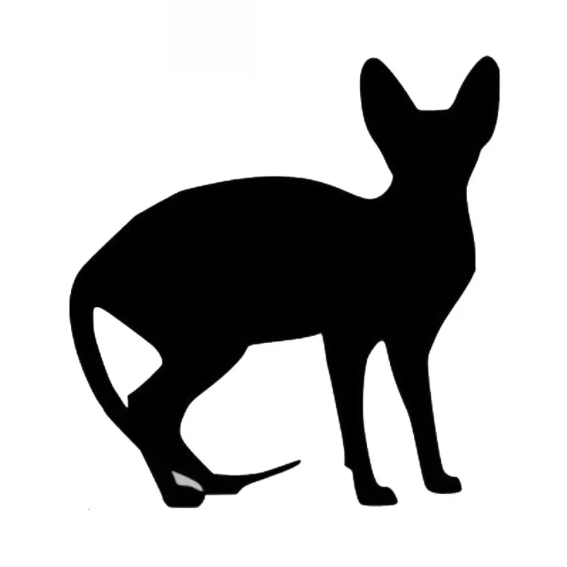 Car Stickers Sphynx Cat Car Window Decoration Decals Funny Cute Animal Car Stickers Creative Waterproof Black/white,12cm*12cm