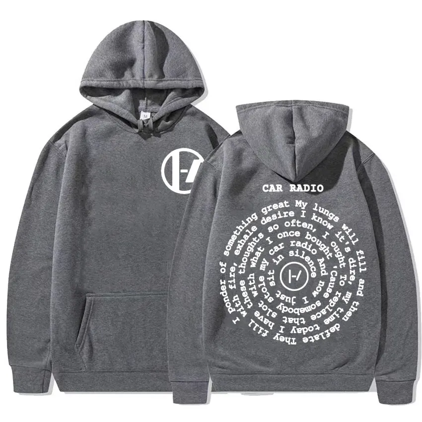 2025 vinte e um pilotos rádio do carro dupla face impressão hoodie harajuku hip hop moletom de grandes dimensões das mulheres dos homens moda casual acolhedor h