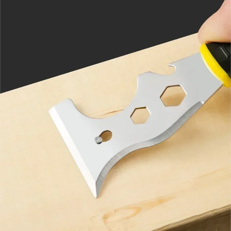 Stainless Steel Paint Putty Scraper 9 in 1 Tool Spackle Knife Caulk Removal Tool Painters Tool for Wood Wallpaper Scraper