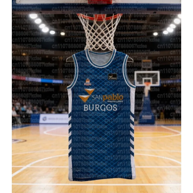 Camiseta de Baloncesto San Pablo Burgos España ACB 2025-26, Nueva Llegada, Impresión 3D, Casual, Local y Visitante, para Adultos y Niños, OFERTA