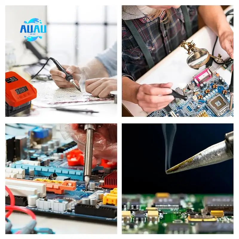 

AUAU-60W 480 ° C Портативный беспроводной электрический паяльник Многофункциональный электросварочный аппарат для аккумулятора