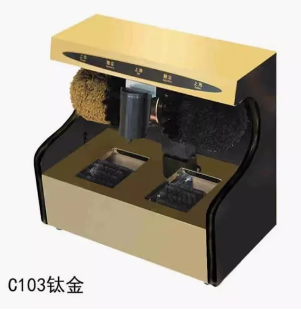 Factory Direct 2026 C103 automatic shoe shine machine sole shine double motor shoe change stool shoe shine machine home office