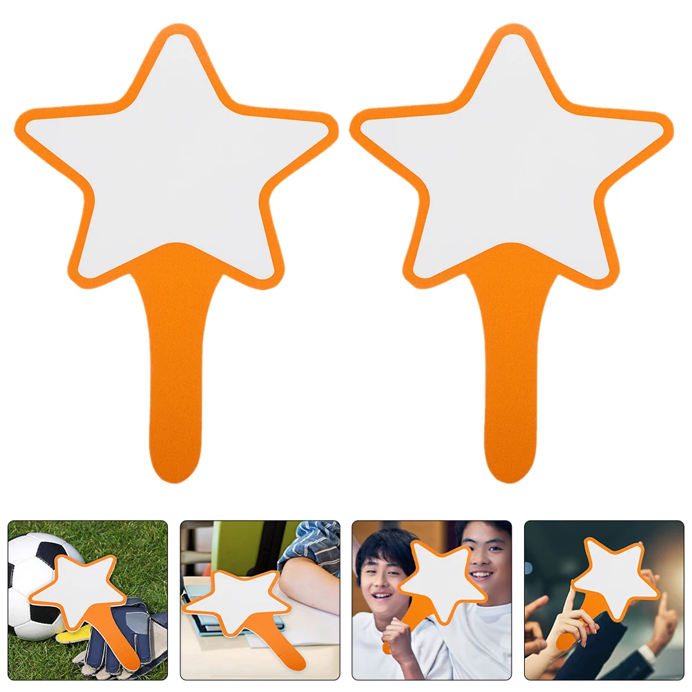 3 Pcs Whiteboards Student Rewritable Dry Erase Mini ange Portable Blank Erasable Voting Scoreboard Auction Paddles Teaching