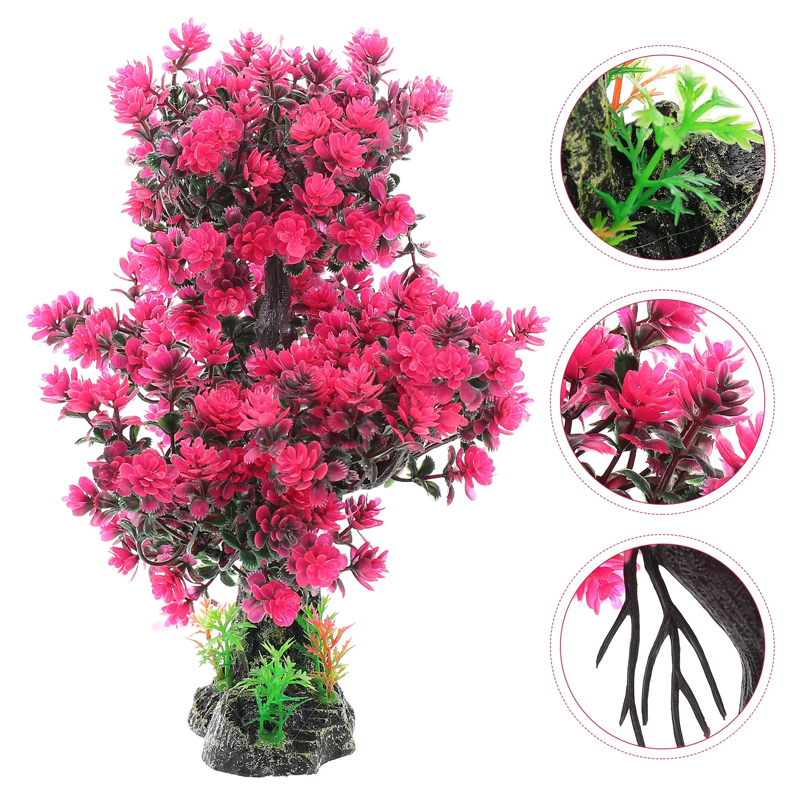 

Simulated Water Grass Rockery 1538 Red Tree for Fish Tank Decor Lifelike Resin Plant Safe Quality Aquarium Bonsai Ornament