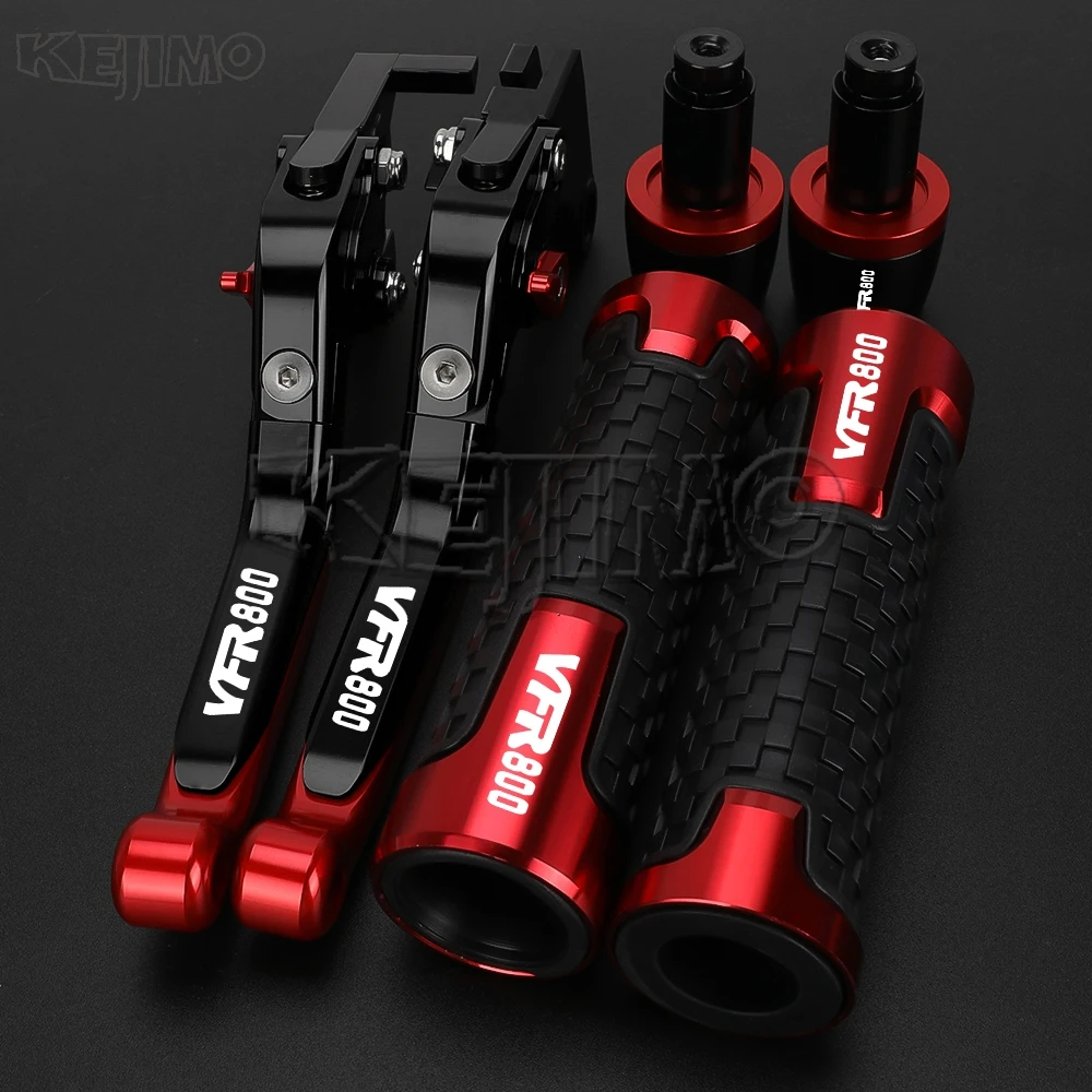 

Motorcycle Accessories Adjustable Folding Brake Clutch Lever Handlebar grips ends For Honda VFR800 VFR 800 2002-2017 2016 2015
