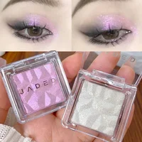 Paleta de maquillaje resaltador de diamante púrpura rosa, brillo monocromático de luz de luna, sombra de ojos púrpura de alto brillo, cosméticos de contorno