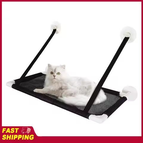 Window Suction Cups Seat Cat Hammock Bed Breathable Deck Shelves Sunbath Hammock Cat Bed for Cat Hold UP to 10KG 22lbs