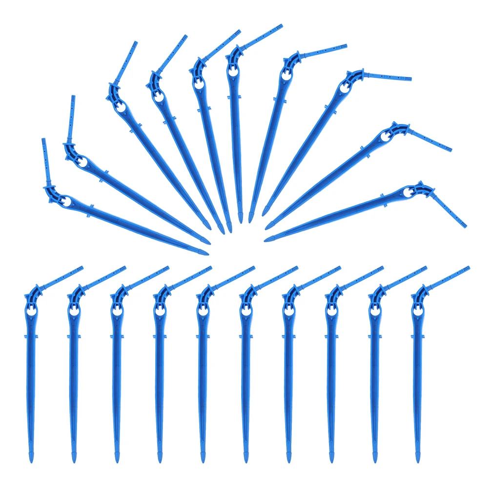 

50pcs Drip Irrigation Emitters PE Material Blue Color Bend Arrow Pot Plant Watering System Accessories Sprinkler Parts