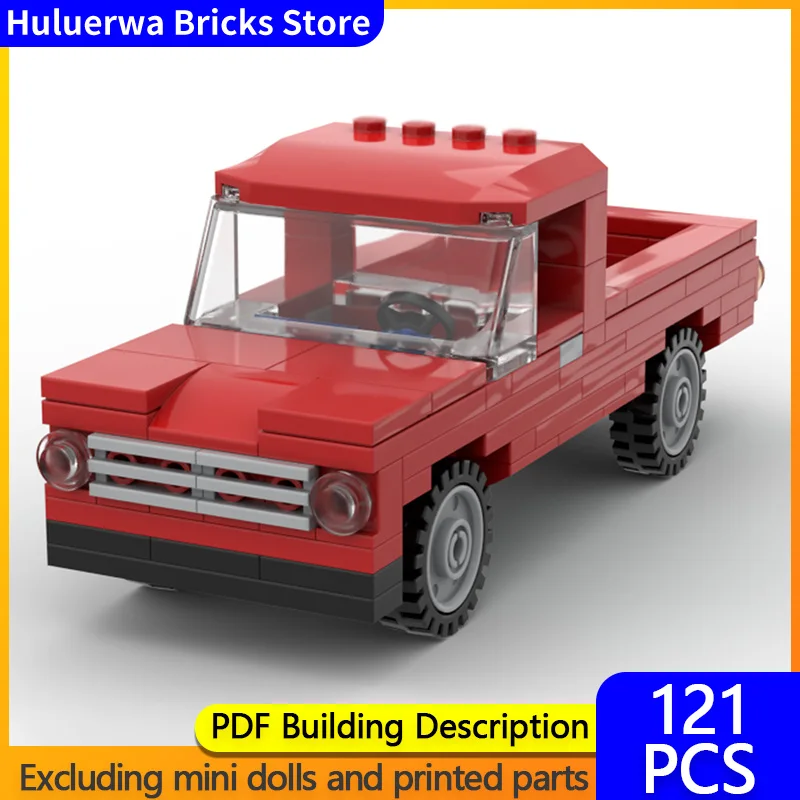 

Модель скоростного гоночного автомобиля MOC, строительные кирпичи D100, пикап, модульная технология, детские праздничные подарки, сборка игрушек, костюм