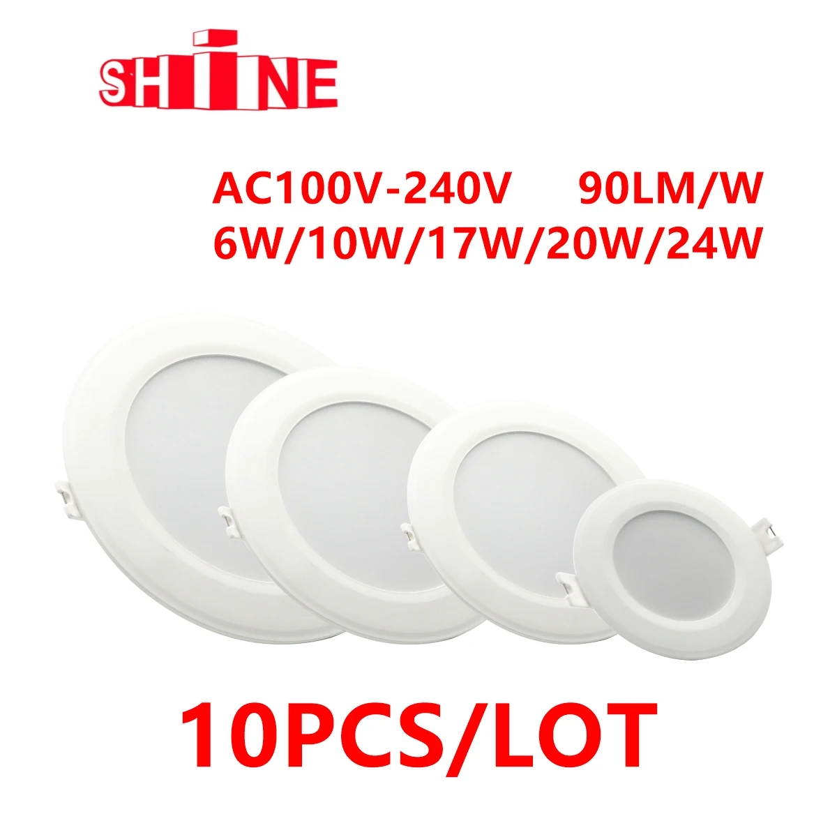 

Led Downlight Recessed Led Ceiling Lamp AC220V AC110V High-power 6W-24W ultra-thin panel light flicker free suitable for kitchen