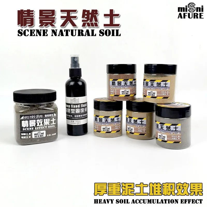 Natural Earth Makeup Powder Miniature Model Military Thick Soil Displaying The Effect Of Aging Soil