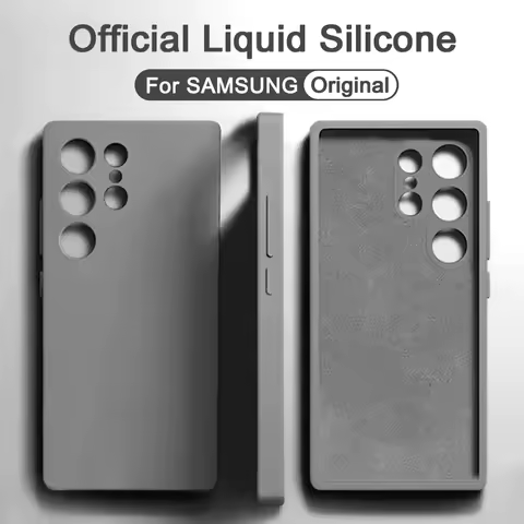 Original Liquid Silicone Shockproof Cover For Samsung Galaxy S25 S23 S22 S21 S24 Ultra Case A54 A34 A14 A15 A25 A35 A55 5G Cases