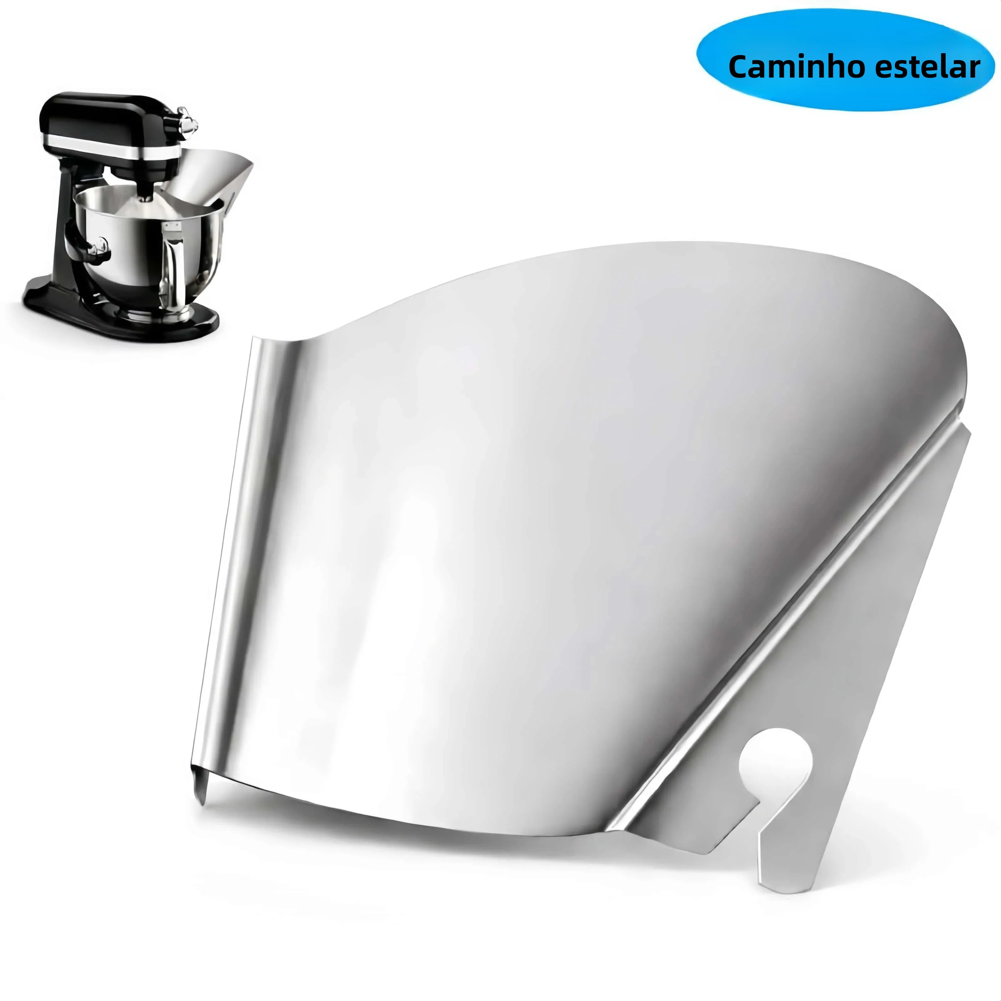 Protetor de Respingos de Aço Inoxidável para Tigelas de Batedeira – Sem Derramamento, Compatível com KitchenAid, Lavável na Máquina de Lavar Louça