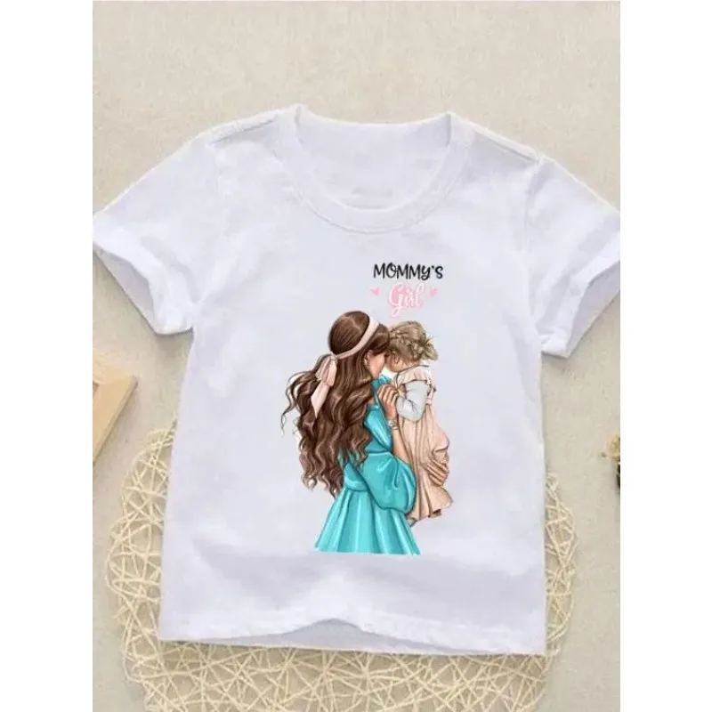 Trend Love Mom Printed Tees Tops Best Girls Boys Cartoon Children Short Sleeve Clothes Summer O-neck Kids Outfits T-shirts