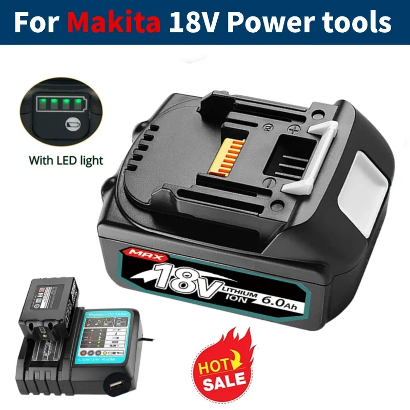 

2024 18 в 8 Ач для Makita с фотоэлементами, замена лития LXT BL1860B BL1860 BL1850 для перезаряжаемого электроинструмента Makita