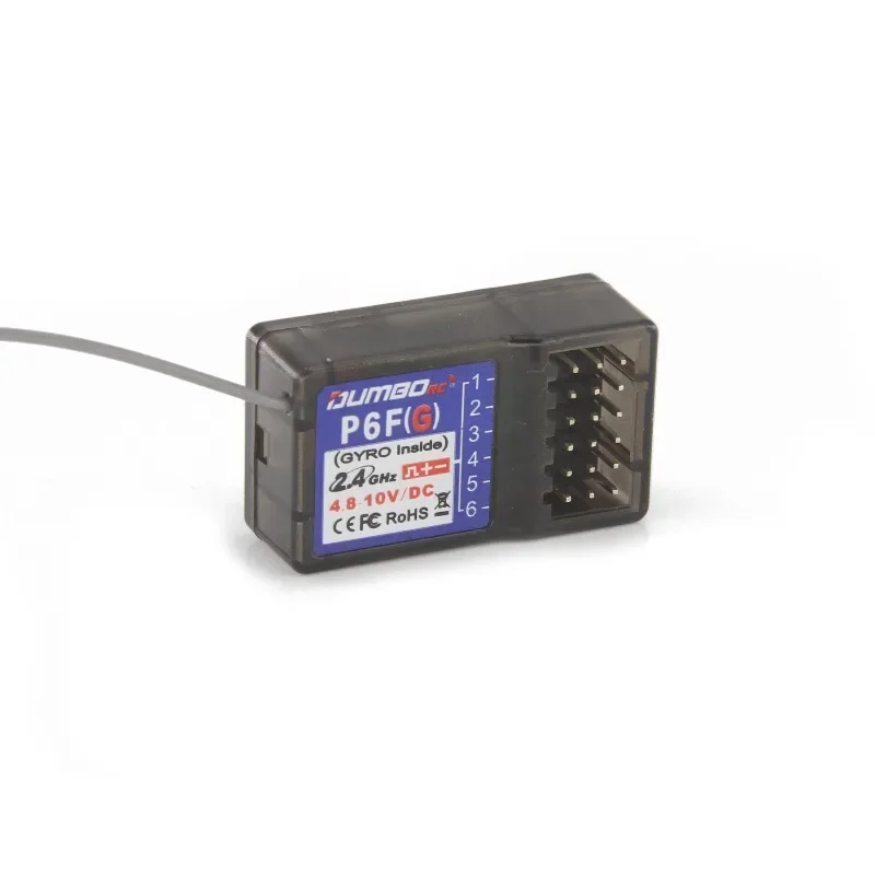 DUMBORC DDF-350 Transmitter 2.4G 10CH Digital Radio Remote Control with Gyro Receiver P6F for RC Car Boat Tank LCD FHSS System