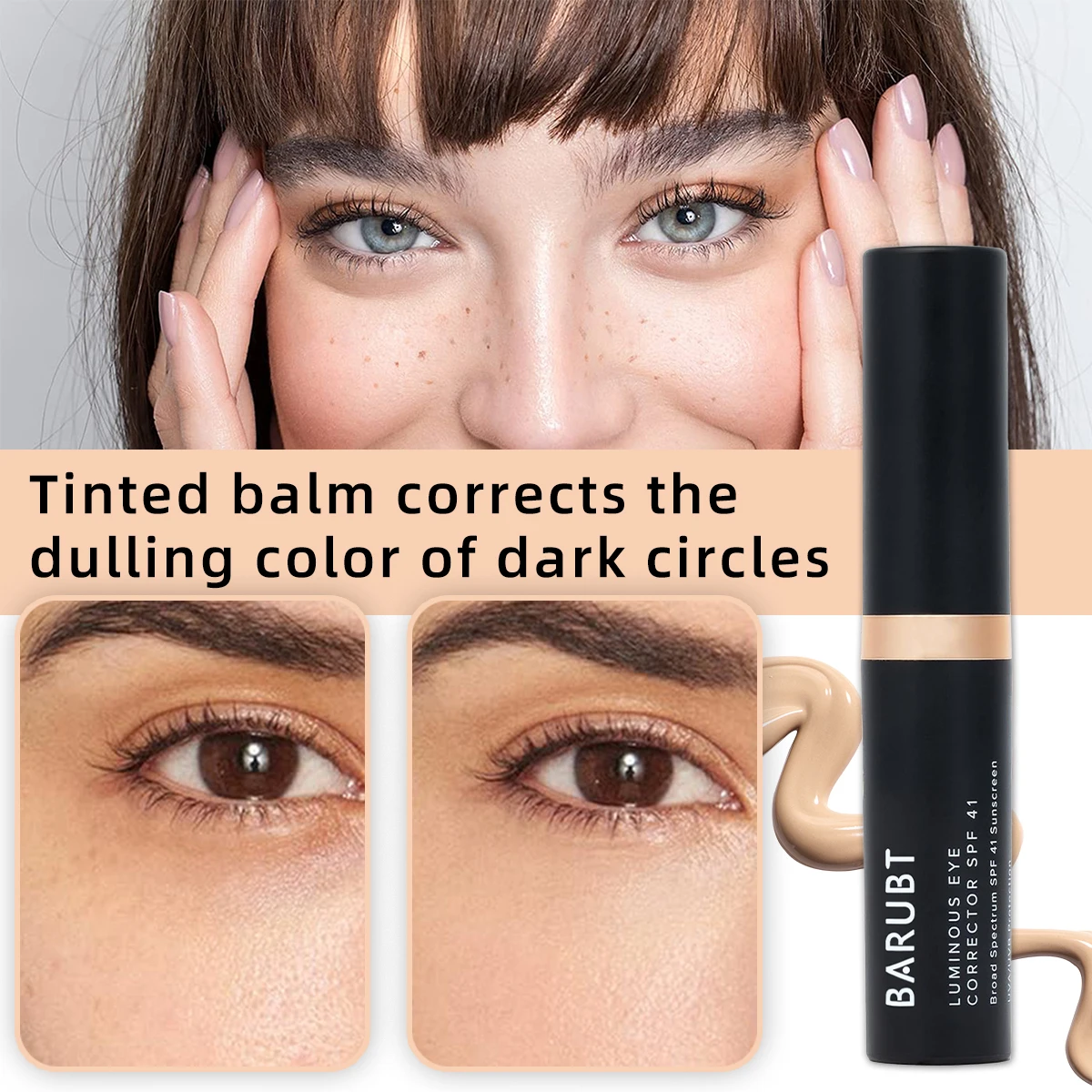 BARUBT Eye concealer Effective sunscreen SPF41 Black Circle Conster Correction Skin Tone