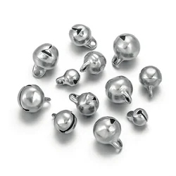 20pcs Stainless Steel Bell Pendant Christmas Ornaments for DIY Jewellery Making Supplies Material Charms Bulk Items Wholesale