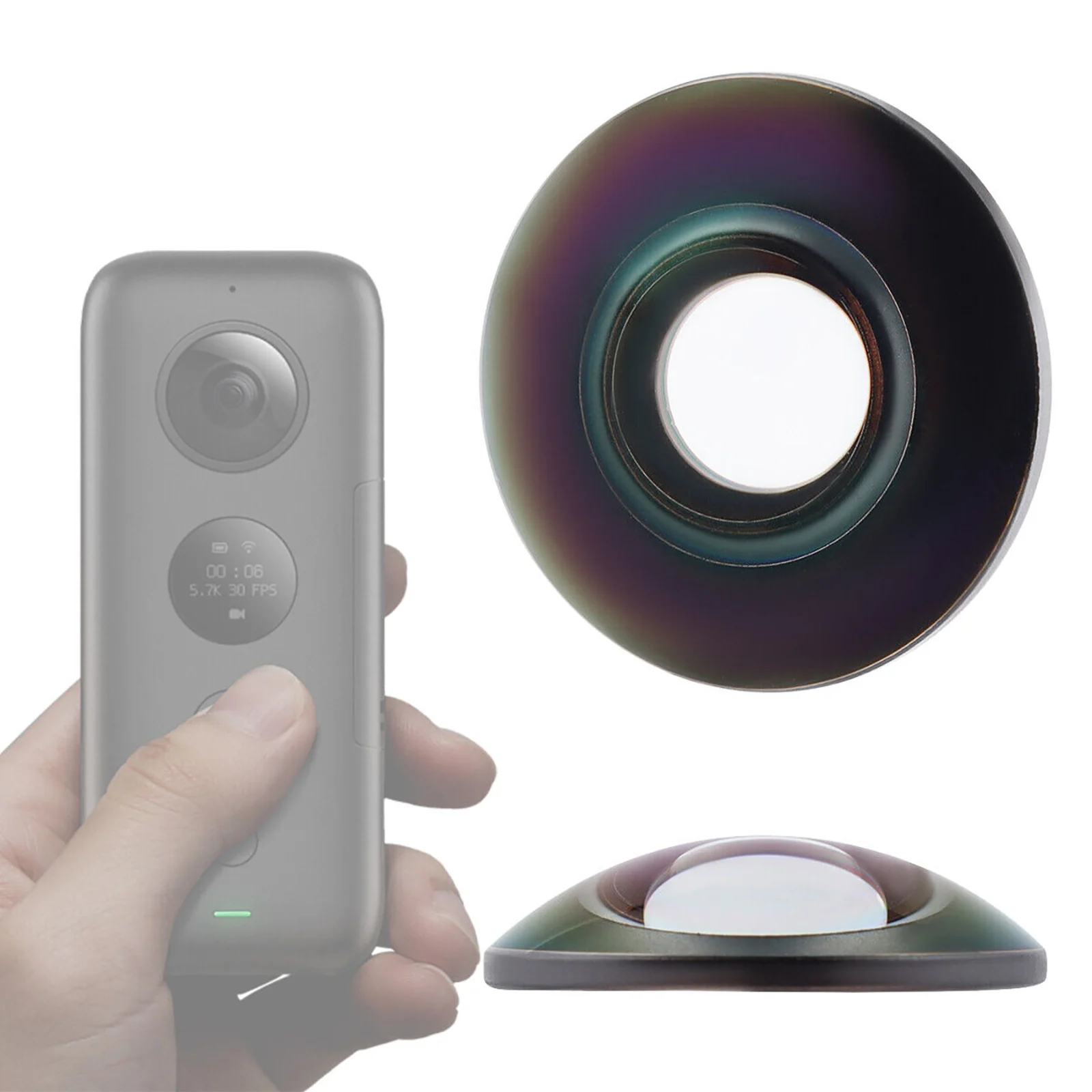 Imagem -02 - Substituição Câmera Glass Lens para Insta360 um x um r um x2 um rs Acessórios Câmera de Ação Peças de Reparo Alta Qualidade Novo 1pc