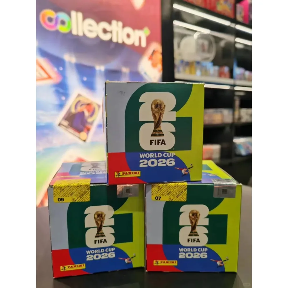 Caja de Pegatinas Originales Panini FIFA Mundial de Fútbol 2026, Colección de Tarjetas con Pegatinas de Fútbol, Juguete Coleccionable de Estrellas del Fútbol