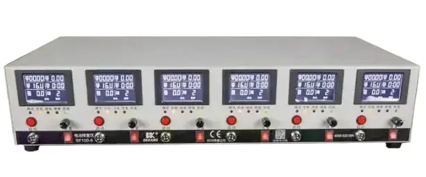 

Battery tester, Lithium Ni-MH lead-acid battery capacity test/repair 6 channels charge and discharge integrated machine SF100-6