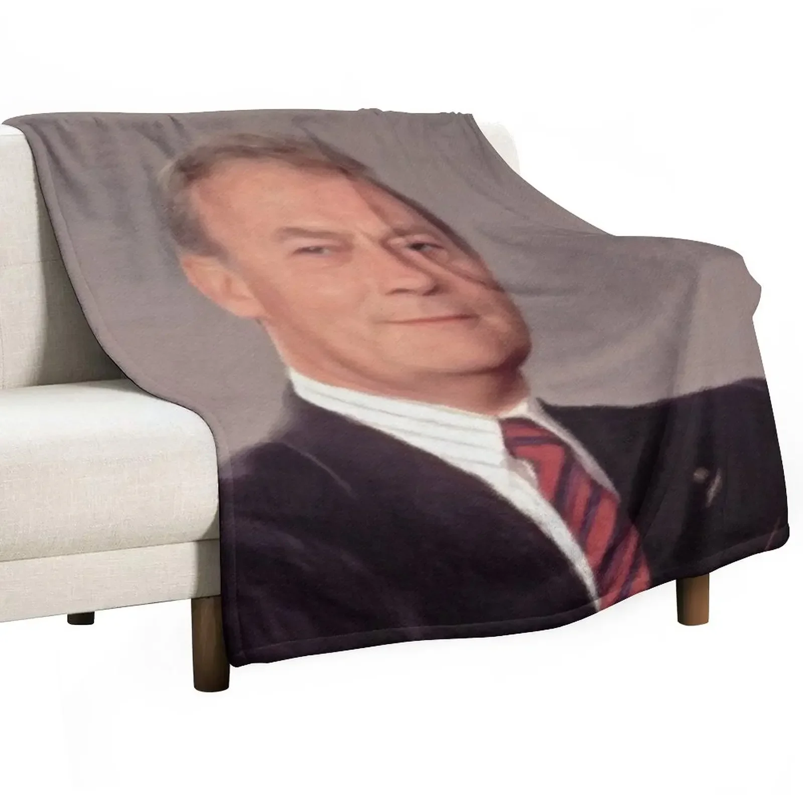 

Edward Woodward, Actor Throw Blanket Hairy Sofa Throw Blankets
