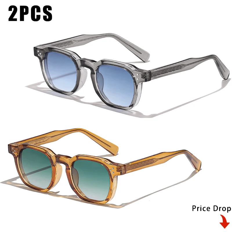 1/2/3 Paar CATERSIDE Modische Herren-Sonnenbrillen Retro Markendesign Polycarbonat-Rahmen Sonnenbrillen für Damen Reise- und Party-Brillen – Detail 13
