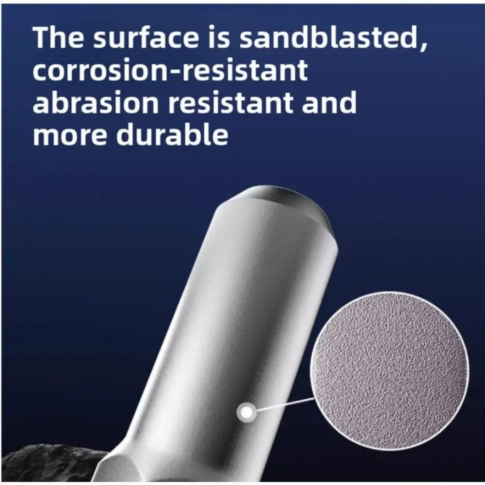 Broca de haste quadrada resistente, aço de alta dureza, alça hexagonal, ampla compatibilidade, resistente ao desgaste