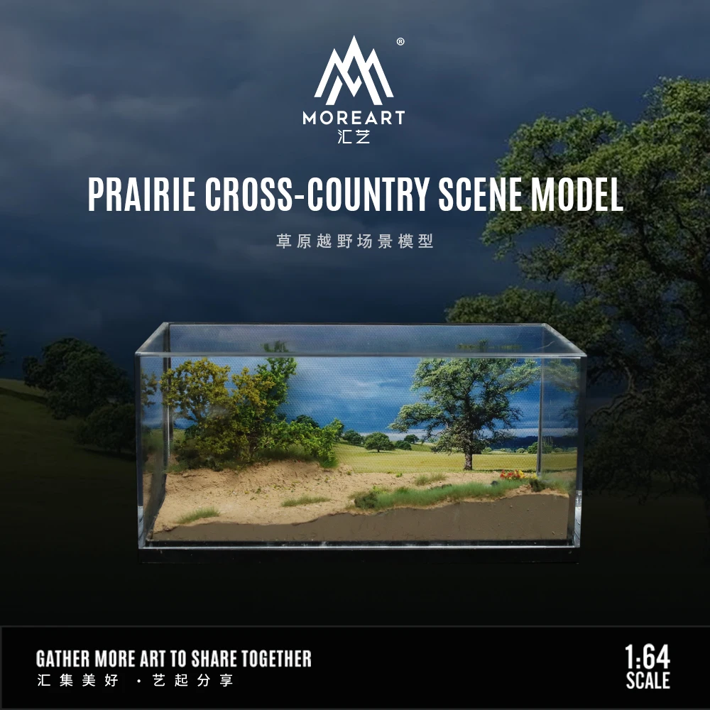 

More Art 1:64 Parking Lot, Prairie Cross-Country Diorama,Scene Model for Display & Collection & Gift