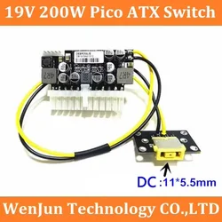 new upgrade 7.9mm×5.5m square port PSU 19V 200W Pico ATX Switch Mining PSU 24pin MINI ITX DC to ATX PC Power Supply For Computer
