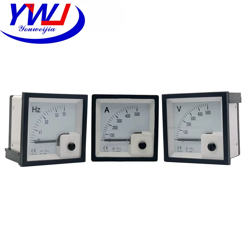 72-L6 500V 500A 380V 55Hz Voltmeter Ammeter Frequency Hertz Pointer Meter Diesel Generator Set Part