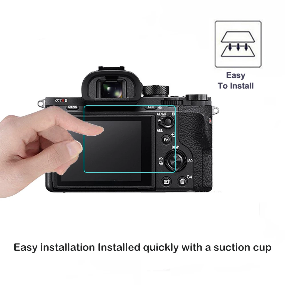 2pcs Tempered Glass For Sony A7 IV A7II A7III A7S A7R A7R2 A7R3 A7R4 Clear Anti-Scratch Protective Film Screen Glass Protector