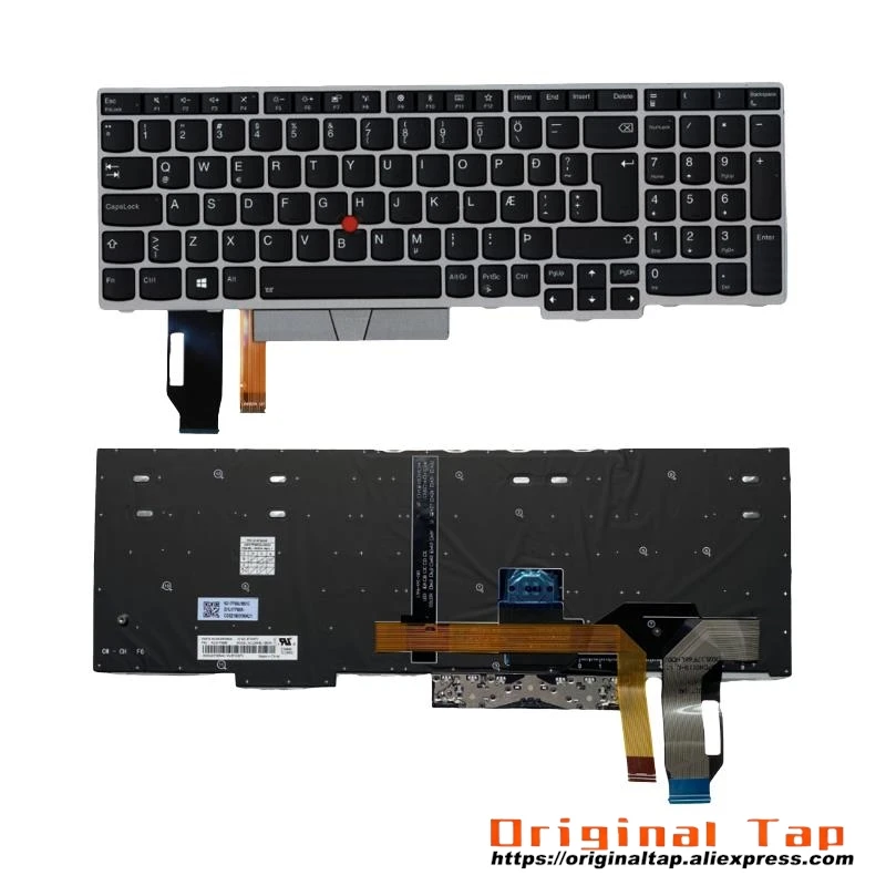 IS Icelandic Backlit Keyboard for Lenovo Thinkpad E580 E585 E590 T590 P53S L580 L590 P52 P72 P53 P73 01YN676 01YN756