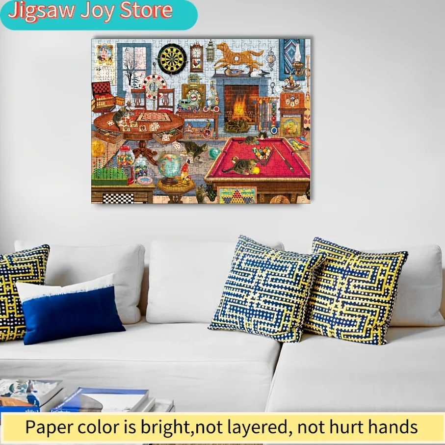 1 scatola () Puzzle di gioco di ping pong |   Divertente, portatile, puzzle in cartone resistente ai graffi per feste e attività, ideale per Chri