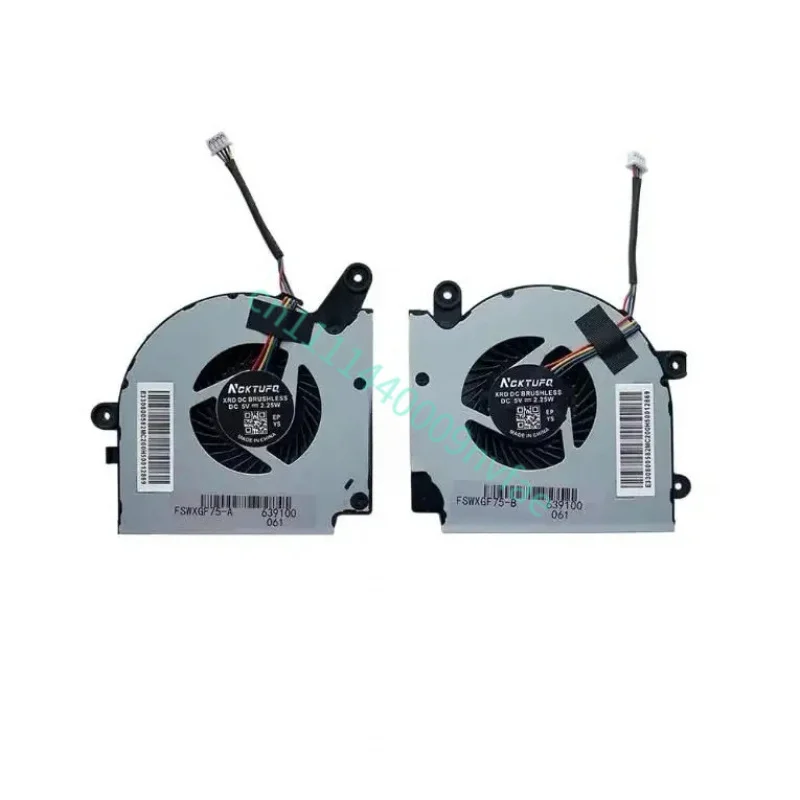 Replacement New CPU + GPU Cooling Fan for MSI GF75 Thin 9SC-027 GF75 8RC,8RD,9SC,9SD MS-17F3 Series PAAD06015SL