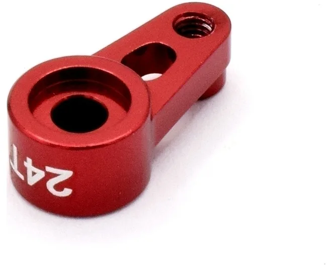Hot Racing Alum. Short Servo Arm 24T for Traxxas 2080 to Hitec 24T Servo Red for 1/16 Traxxas E-Revo/Slash/Summit/Rally