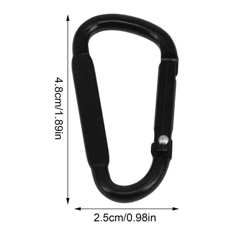 Carabiner Clip Aluminum Alloy D Ring Shape Carabiner D Clip Metal Carabiner For Camping Hiking Backpacking Key Clip Camping