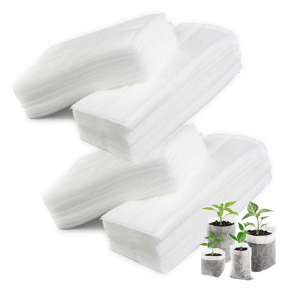 50/100PCS Degradable Nursery Growing Bag Non-Woven Fabric Seedling Pouch Plants Pots for Flowers Agriculture Cultivation Planter