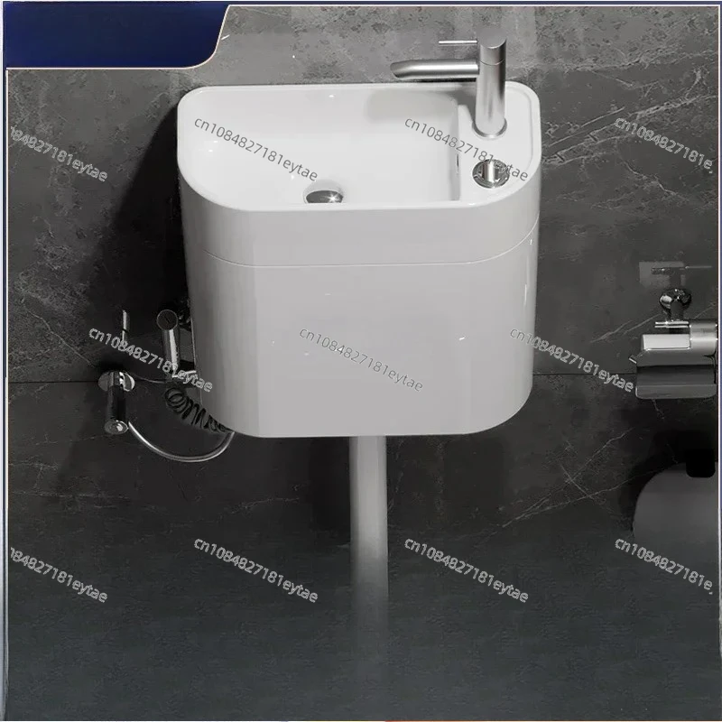 Squatting toilet ceramic water tank with hand washing sink home toilet squat pit bathroom squatting urinal flush tank set