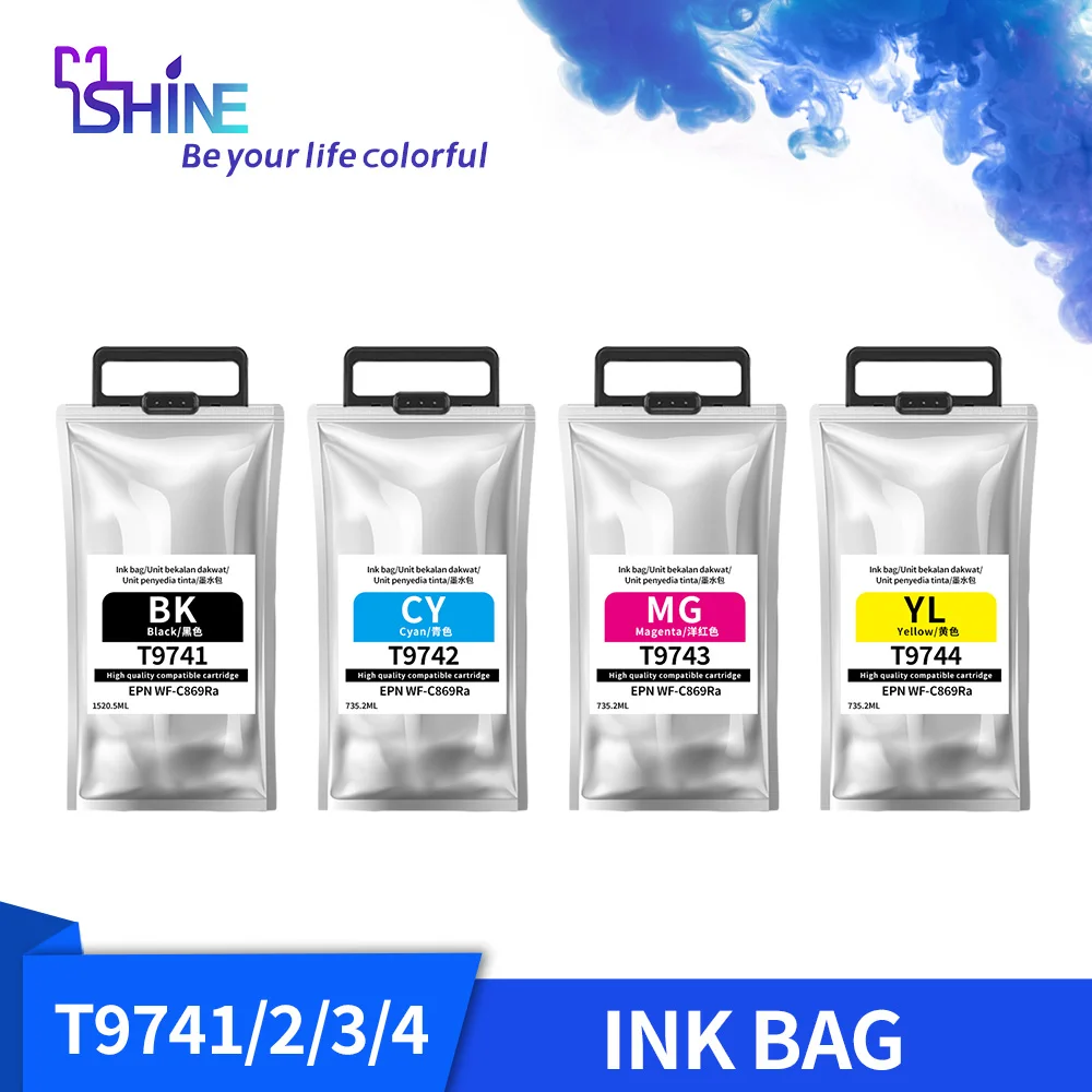 

Europe T974 T9741 T9742 T9743 T9744 C13T974100 Premium Compatible InkJet Bag Ink Cartridge for Epson WF-C869 C869RDTWFC C860