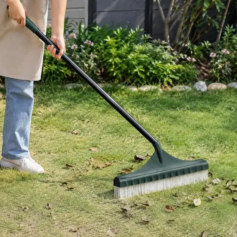 Artificial Grass Brush with Long Handle, Wide Bristle Lawn Grooming Tool for Patio Cleanup, Carpet Pet Hair Care and Yard M4YD