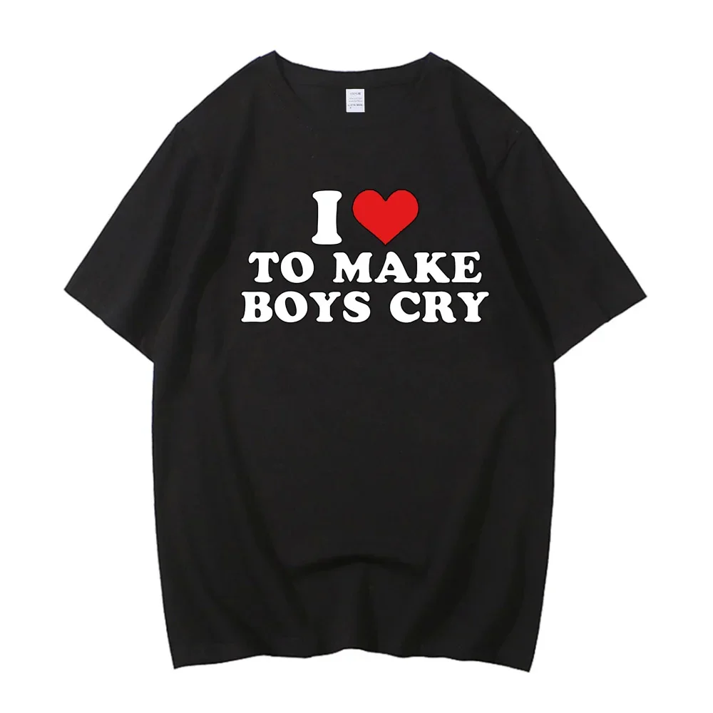 Camiseta con estampado I Love My Boyfriend para mujer, ropa informal de manga corta con cuello redondo, ropa de verano para mujer I Love My Girlfriend