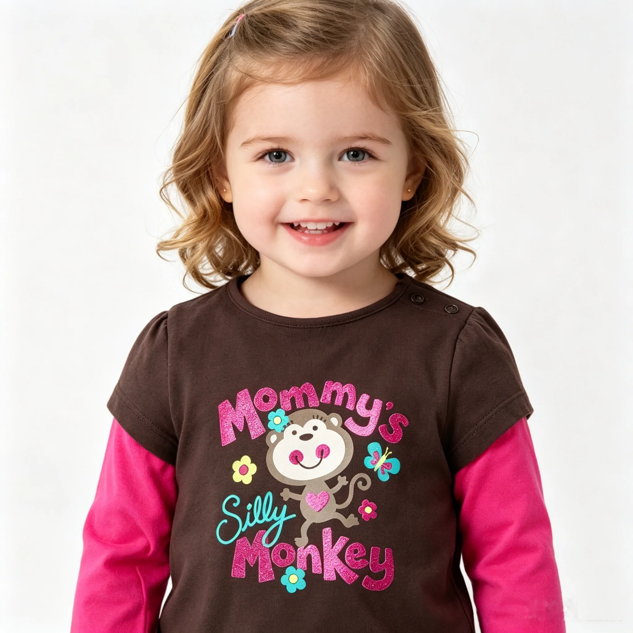 Casual Baby Girl‘s Tee Shirts Long Blouse Cotton Girls T-Shirt Fashion Toddler Sweatshirt Shirts 1-6Years Outfit Tops