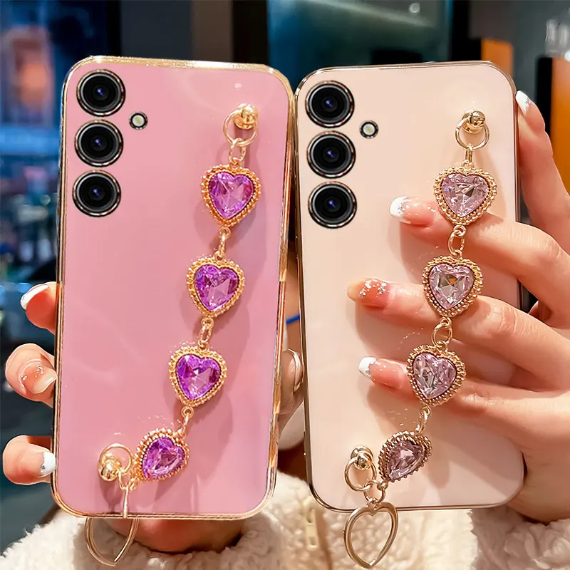 S23FE 5G Case Luxury Diamond Bracelet Chain Silicone Case dla Samsung Galaxy A15 A05 S M52 M23 S24 Plus Ultra – Recenzja i Porady Praktyczne