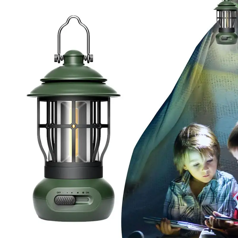 

LED Camping Lanterns Portable Camping Lantern Rechargeable Super Bright 300LM Dimmable 4 Light Modes 1200 MAh Battery Life