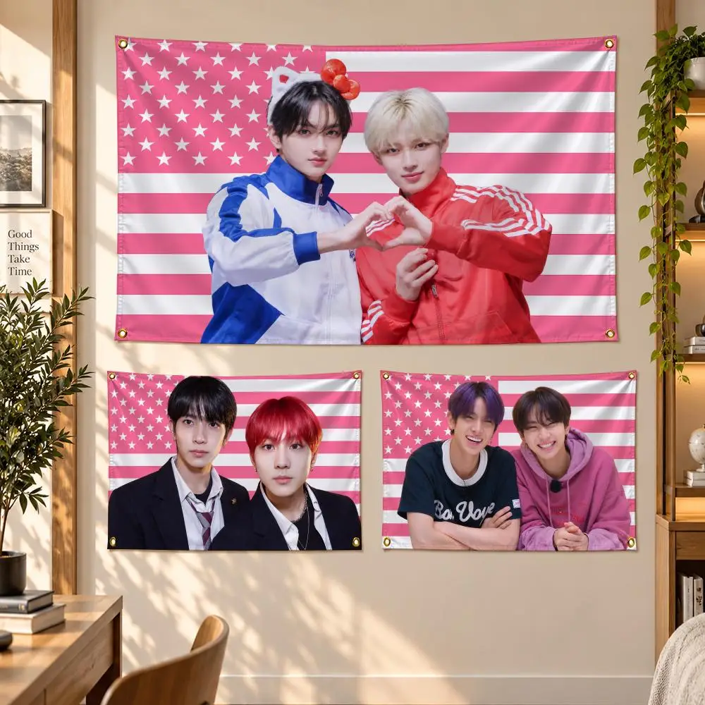 Singer Y-Yang Jungwon Lee Heeseug Flags Banner Decor for Bedroom,Garden,Party,Club,Gaming Room,Garage Fan Gift