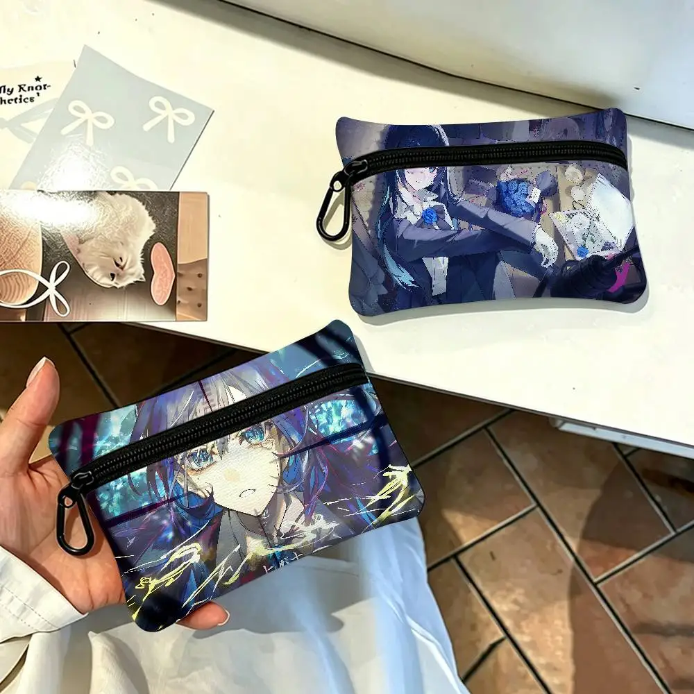 Ado Kyogen X Uta Multifunctional Oxford Cloth Small Pouch With Hook Mini Coin Wallet Earbud Storage Bag