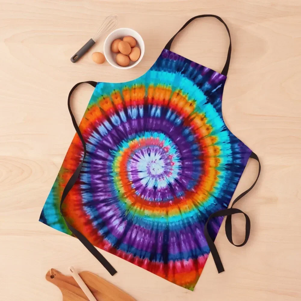 Classic Rainbow Spiral Tie Dye Apron Home Supplies Manicurists Apron